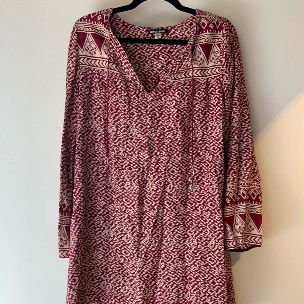 billabong patterned cover up dress